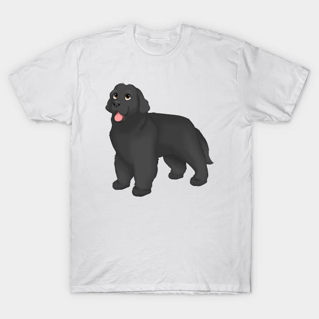 Black Newfoundland Dog T-Shirt by millersye